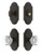 Grandeur Hardware - Arc Short Plate Entry Set with Chambord Crystal Knob in Timeless Bronze - ASPEXTCCK - 885334