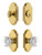Grandeur Hardware - Arc Short Plate Entry Set with Chambord Crystal Knob in Lifetime Brass - ASPEXTCCK - 885337