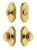 Grandeur Hardware - Arc Short Plate Entry Set with Circulaire Knob in Lifetime Brass - ASPEXTCIK - 885355