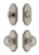 Grandeur Hardware - Arc Short Plate Entry Set with Circulaire Knob in Satin Nickel - ASPEXTCIK - 885357