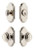 Grandeur Hardware - Arc Short Plate Entry Set with Circulaire Knob in Polished Nickel - ASPEXTCIK - 885362