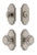 Grandeur Hardware - Arc Short Plate Entry Set with Circulaire Knob in Satin Nickel - ASPEXTCIK - 885363