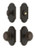 Grandeur Hardware - Arc Short Plate Entry Set with Circulaire Knob in Timeless Bronze - ASPEXTCIK - 885364