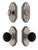 Grandeur Hardware - Arc Short Plate Entry Set with Coventry Knob in Antique Pewter - ASPEXTCOK - 885378