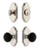 Grandeur Hardware - Arc Short Plate Entry Set with Coventry Knob in Polished Nickel - ASPEXTCOK - 885380