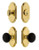 Grandeur Hardware - Arc Short Plate Entry Set with Coventry Knob in Lifetime Brass - ASPEXTCOK - 885385