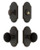 Grandeur Hardware - Arc Short Plate Entry Set with Coventry Knob in Timeless Bronze - ASPEXTCOK - 885388