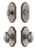 Grandeur Hardware - Arc Short Plate Entry Set with Eden Prairie Knob in Antique Pewter - ASPEXTEPK - 885402