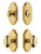 Grandeur Hardware - Arc Short Plate Entry Set with Eden Prairie Knob in Lifetime Brass - ASPEXTEPK - 885403