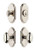 Grandeur Hardware - Arc Short Plate Entry Set with Eden Prairie Knob in Polished Nickel - ASPEXTEPK - 885404