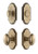 Grandeur Hardware - Arc Short Plate Entry Set with Eden Prairie Knob in Vintage Brass - ASPEXTEPK - 885407