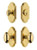 Grandeur Hardware - Arc Short Plate Entry Set with Eden Prairie Knob in Lifetime Brass - ASPEXTEPK - 885409