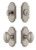 Grandeur Hardware - Arc Short Plate Entry Set with Eden Prairie Knob in Satin Nickel - ASPEXTEPK - 885411