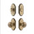 Grandeur Hardware - Arc Short Plate Entry Set with Fifth Avenue Knob in Vintage Brass - ASPEXTFVK - 885431