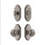 Grandeur Hardware - Arc Short Plate Entry Set with Fifth Avenue Knob in Antique Pewter - ASPEXTFVK - 885432
