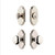 Grandeur Hardware - Arc Short Plate Entry Set with Fifth Avenue Knob in Polished Nickel - ASPEXTFVK - 885434
