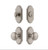 Grandeur Hardware - Arc Short Plate Entry Set with Fifth Avenue Knob in Satin Nickel - ASPEXTFVK - 885435