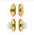 Grandeur Hardware - Arc Short Plate Entry Set with Hyde Park Knob in Lifetime Brass - ASPEXTHPK - 885451