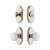 Grandeur Hardware - Arc Short Plate Entry Set with Hyde Park Knob in Polished Nickel - ASPEXTHPK - 885458
