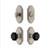 Grandeur Hardware - Arc Short Plate Entry Set with Lyon Knob in Satin Nickel - ASPEXTLYK - 885477
