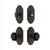 Grandeur Hardware - Arc Short Plate Entry Set with Lyon Knob in Timeless Bronze - ASPEXTLYK - 885478
