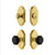 Grandeur Hardware - Arc Short Plate Entry Set with Lyon Knob in Lifetime Brass - ASPEXTLYK - 885481