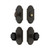 Grandeur Hardware - Arc Short Plate Entry Set with Lyon Knob in Timeless Bronze - ASPEXTLYK - 885484