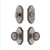 Grandeur Hardware - Arc Short Plate Entry Set with Soleil Knob in Antique Pewter - ASPEXTSOL - 885522