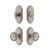 Grandeur Hardware - Arc Short Plate Entry Set with Soleil Knob in Satin Nickel - ASPEXTSOL - 885525