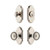Grandeur Hardware - Arc Short Plate Entry Set with Soleil Knob in Polished Nickel - ASPEXTSOL - 885530