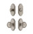 Grandeur Hardware - Arc Short Plate Entry Set with Soleil Knob in Satin Nickel - ASPEXTSOL - 885531