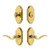 Grandeur Hardware - Arc Short Plate Entry Set with Bellagio Lever in Lifetime Brass - ASPEXTBEL - 885547
