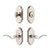 Grandeur Hardware - Arc Short Plate Entry Set with Bellagio Lever in Polished Nickel - ASPEXTBEL - 885548