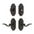 Grandeur Hardware - Arc Short Plate Entry Set with Bellagio Lever in Timeless Bronze - ASPEXTBEL - 885550