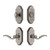 Grandeur Hardware - Arc Short Plate Entry Set with Bellagio Lever in Antique Pewter - ASPEXTBEL - 885552