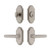 Grandeur Hardware - Arc Short Plate Entry Set with Carre Lever in Satin Nickel - ASPEXTCAL - 885573