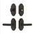 Grandeur Hardware - Arc Short Plate Entry Set with Carre Lever in Timeless Bronze - ASPEXTCAL - 885574