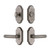 Grandeur Hardware - Arc Short Plate Entry Set with Carre Lever in Antique Pewter - ASPEXTCAL - 885576