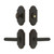 Grandeur Hardware - Arc Short Plate Entry Set with Carre Lever in Timeless Bronze - ASPEXTCAL - 885580