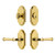 Grandeur Hardware - Arc Short Plate Entry Set with Georgetown Lever in Lifetime Brass - ASPEXTGEL - 885595