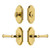 Grandeur Hardware - Arc Short Plate Entry Set with Georgetown Lever in Lifetime Brass - ASPEXTGEL - 885601