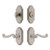 Grandeur Hardware - Arc Short Plate Entry Set with Newport Lever in Satin Nickel - ASPEXTNEW - 885621