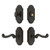 Grandeur Hardware - Arc Short Plate Entry Set with Newport Lever in Timeless Bronze - ASPEXTNEW - 885622