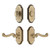 Grandeur Hardware - Arc Short Plate Entry Set with Newport Lever in Vintage Brass - ASPEXTNEW - 885629