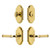 Grandeur Hardware - Arc Short Plate Entry Set with Soleil Lever in Lifetime Brass - ASPEXTSOL - 885643