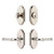 Grandeur Hardware - Arc Short Plate Entry Set with Soleil Lever in Polished Nickel - ASPEXTSOL - 885644