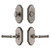 Grandeur Hardware - Arc Short Plate Entry Set with Soleil Lever in Antique Pewter - ASPEXTSOL - 885648