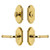 Grandeur Hardware - Arc Short Plate Entry Set with Soleil Lever in Lifetime Brass - ASPEXTSOL - 885649