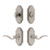 Grandeur Hardware - Arc Short Plate Entry Set with Bellagio Lever in Satin Nickel - ASPEXTBEL - 885669