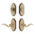 Grandeur Hardware - Arc Short Plate Entry Set with Bellagio Lever in Vintage Brass - ASPEXTBEL - 885671